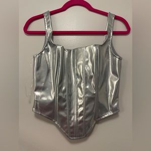 Fashion nova metallic top